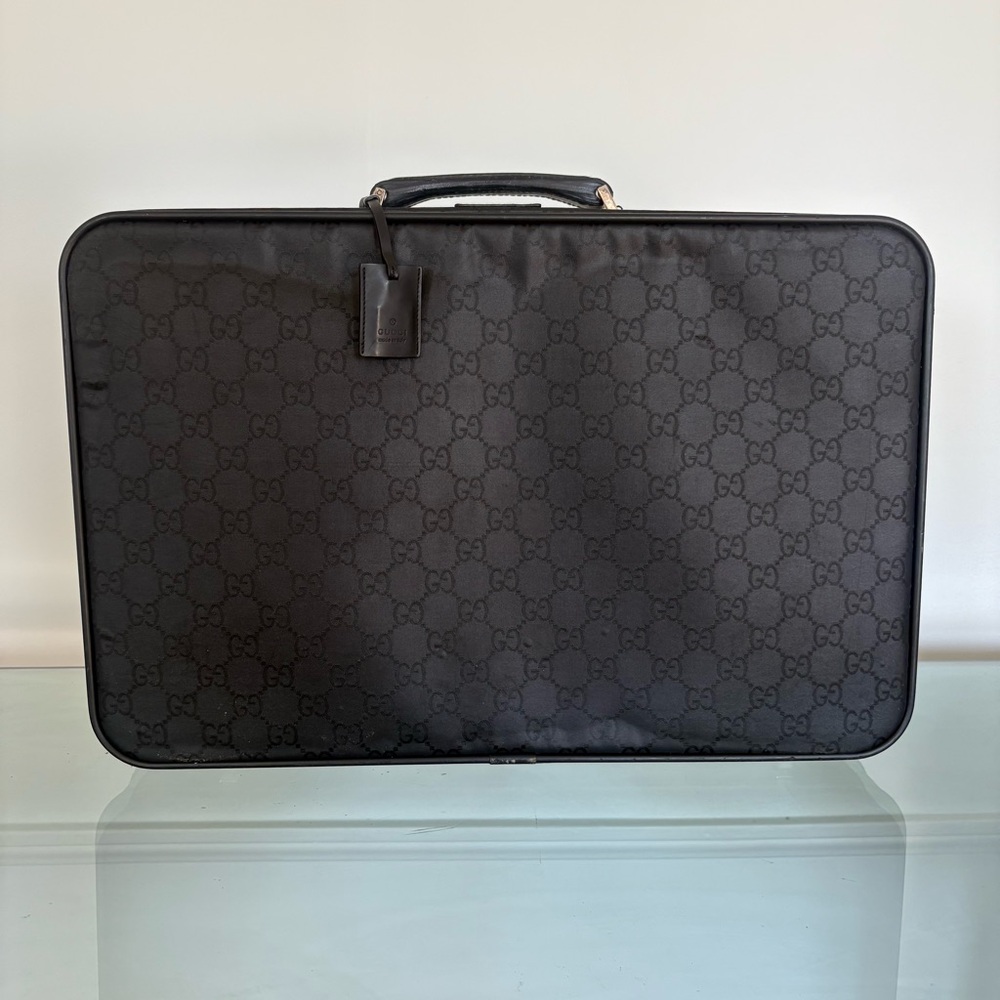 Gucci Black Monogram Men's Suitcase - AUTHENTIC